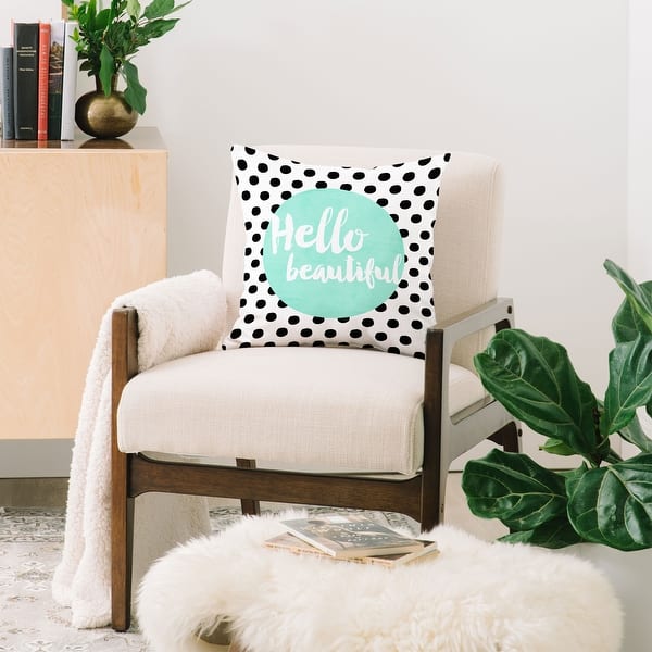 slide 2 of 2, Allyson Johnson Mint Hello Beautiful Polyester Throw Pillow 16 x 16