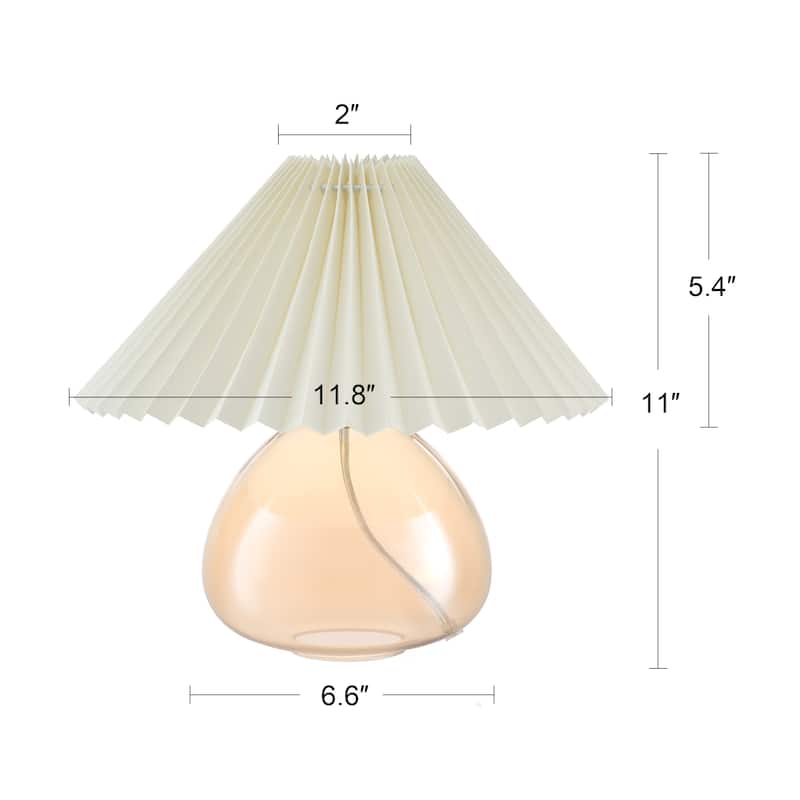 CO-Z Retro Table Lamp with Pleated Empire Lamp Shade