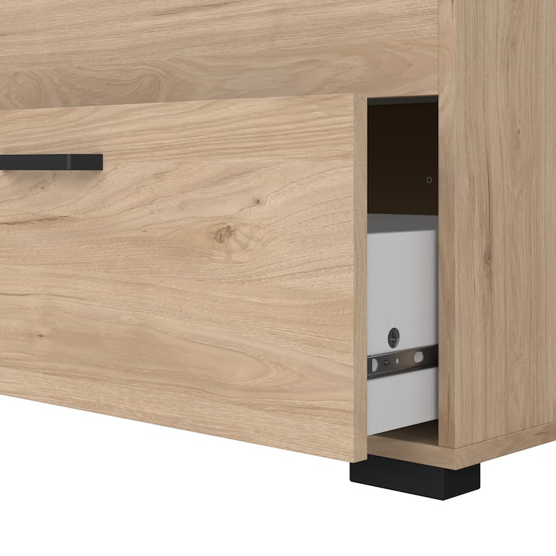 Porch & Den Sofia 6 Drawer Double Dresser, Jackson Hickory