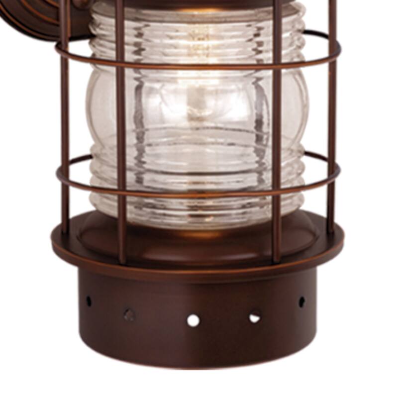 Vaxcel Hyannis 8" Outdoor Wall Light Burnished Bronze - 8-in W x 18-in H x 10-in D
