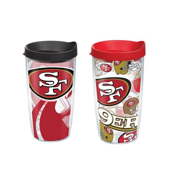 Shop Nfl San Francisco 49ers 16 Oz All Over And Genuine Tumbler Set With Lids On Sale Overstock 26439312