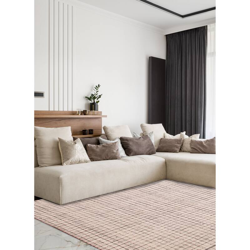 ECARPETGALLERY Hand Loomed Kashkuli Gabbeh Ivory Silk Rug - 8'0 x 9'3