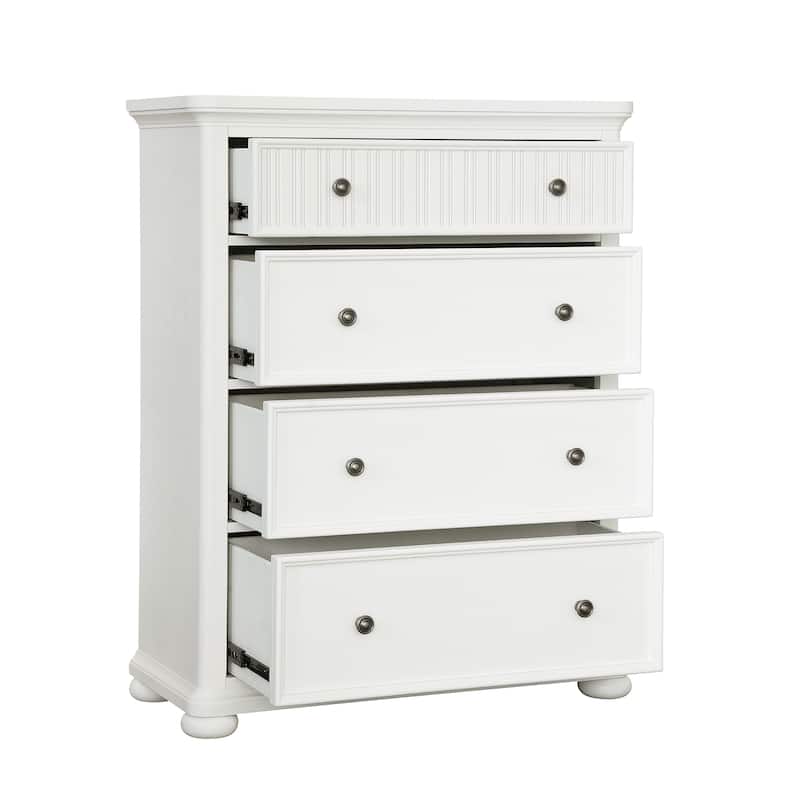 Savannah 4-Drawer Chest - White Finish