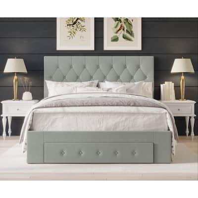 Deborah Tufted Upholstered Storage Panel Bed