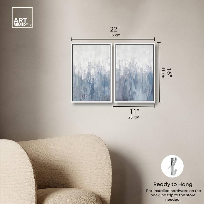 Frosted Glass Canvas Set of 2 by Art Remedy