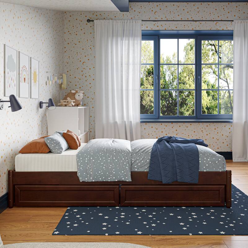 Barcelona Panel Platform Bed with Storage Drawers