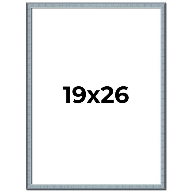 19x26 Frame Rustic Sky Blue Solid Wood Picture Frame | 0.75 Inch