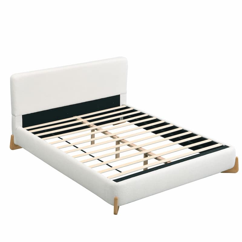 Elegant Boucle Upholstered Bed - A Luxurious & Comfortable Bedroom Centerpiece