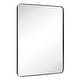 preview thumbnail 74 of 123, TEHOME Kengston Modern & Contemporary Rectangular Bathroom Vanity Mirror 30'' x 40'' - Black