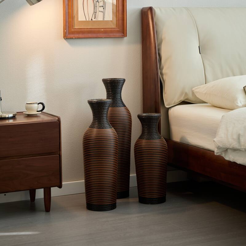Desktop Vase, Brown Decorative Floor Vase, Classic and Neat Floor Vase, High Independent Flower Stand, Artificial Vine Vase