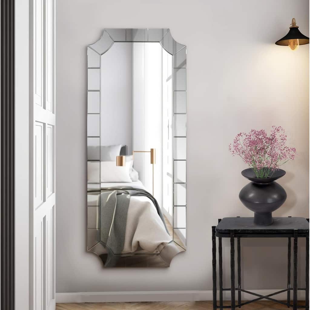 Allan Andrews Full Length Mirror with Multi Beveled Mirrored Border