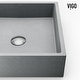 preview thumbnail 7 of 11, VIGO Alhambra 15"L x 15"W x 5"H Concreto Stone Square Bathroom Vessel Sink
