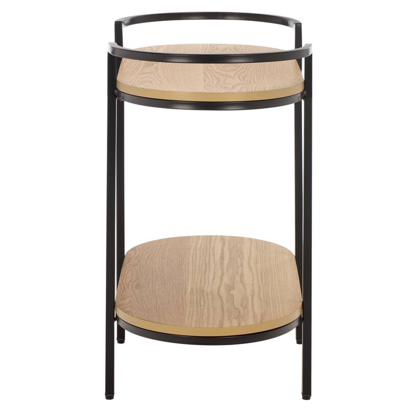 SAFAVIEH Home Inessa 2 Tier Bar Cart - 26"W x 14"D x 26"H