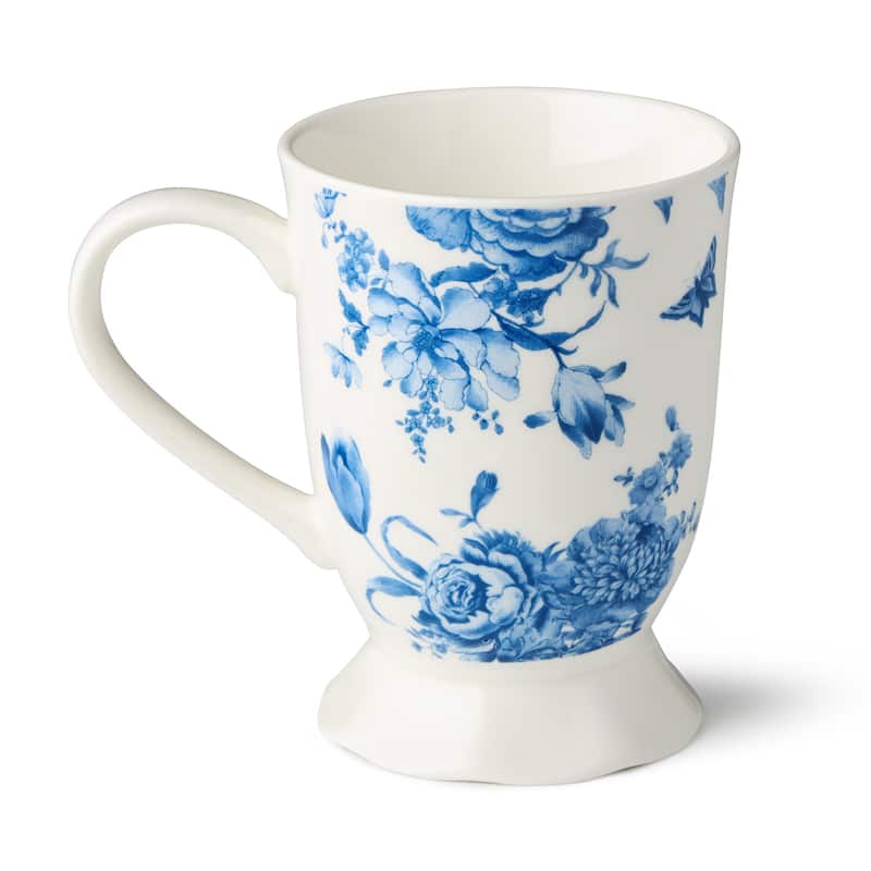 Certified International Gabrielle Blue 16 oz. Mugs, Set of 6 Assorted Designs
