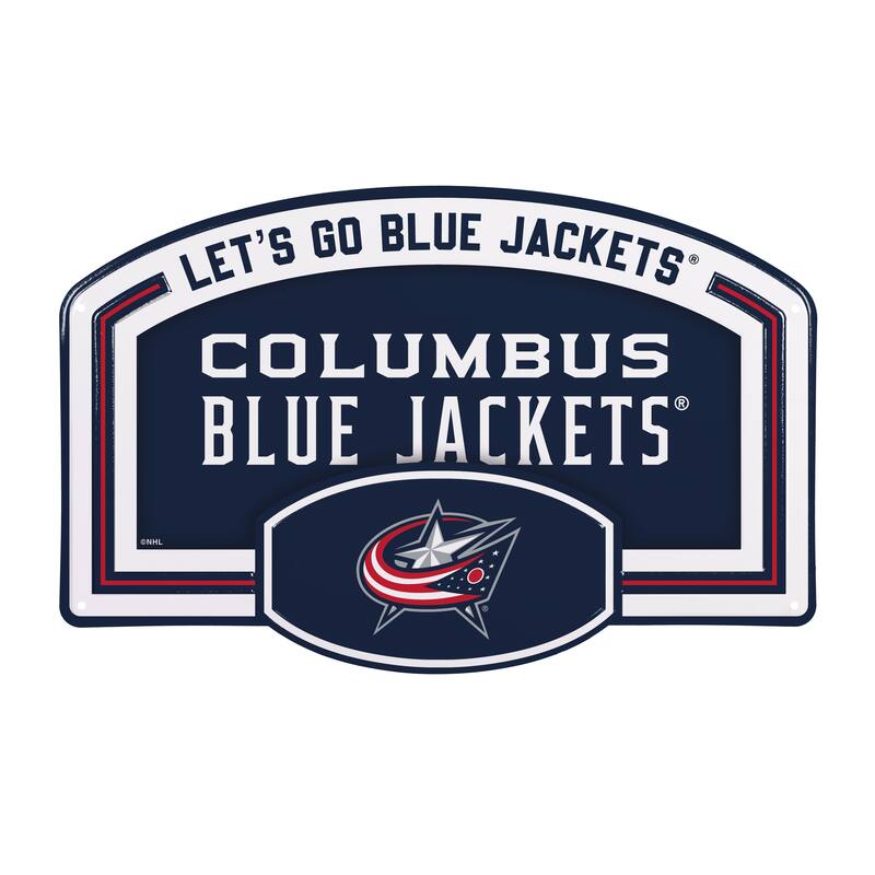Columbus Blue Jackets Embossed Steel Wall Sign, 11" x 17"