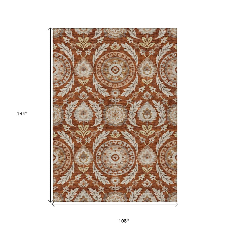 HomeRoots Floral Transitional Rectangle Outdoor Rug