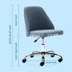 preview thumbnail 24 of 33, Home Office Chair Twill Fabric Ergonomic Desk Chair Computer Task Chair Vanity Chair