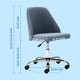 preview thumbnail 29 of 39, Home Office Desk Chair Task Chairs Swivel Ribbed Task Vanity Chair