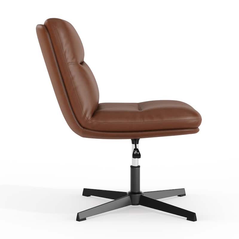 Commercial Mid-Back Padded Upholstered Swivel Office Chair - 28.25"W x 28.25"D x 29.25" - 34.25"H