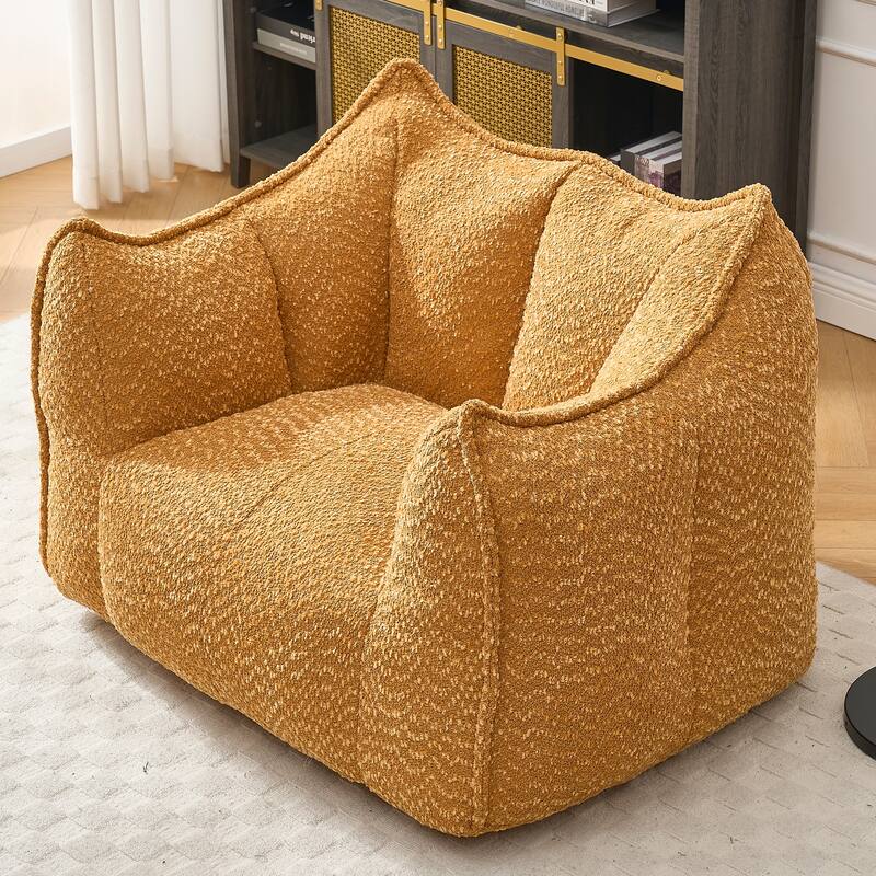 Chenille Lounge Chair with Armrests