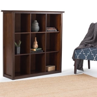 WYNDENHALL Stratford Wood Transitional 9-cube Bookcase - 43.2"w x 15"d x 44.6" h