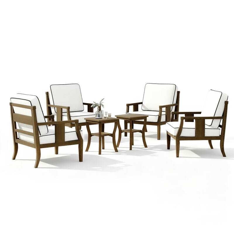 Patio Conversation Sets with Side Table(Set of 6)