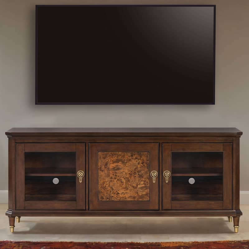 Furniture of America Prylen Modern Dark Cherry 70-inch TV Stand with 6 Shelves - Dark Cherry