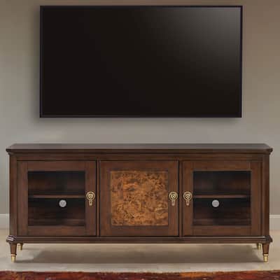 Furniture of America Prylen Modern Dark Cherry 70-inch TV Stand with 6 Shelves