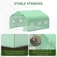 preview thumbnail 6 of 16, Outsunny 11.5' x 10' x 6.5' Outdoor Walk-In Greenhouse w/ Zippered Door
