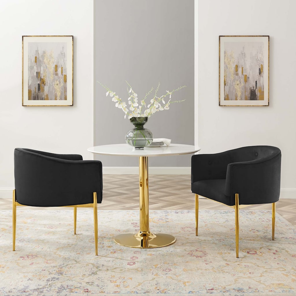 Savour Tufted Performance Velvet Accent Chairs - Set of 2