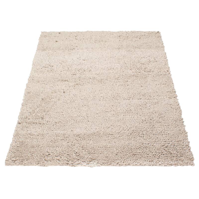ECARPETGALLERY Braid weave Sienna Grey Wool Rug - 5'0 x 7'4