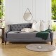 preview thumbnail 9 of 103, Silver Orchid Performance Fabric Heston Upholstered Tufted Sofa Bed