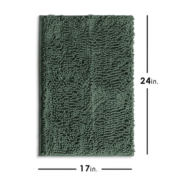 dimension image slide 13 of 34, Hearth & Harbor Non-Slip Super Plush Chenille Bathroom Rugs