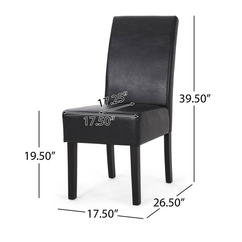Roomfitters Upholstered Modern Dining Chairs Set of 2, Curved Back Armless Side Chairs, Accent Seating
