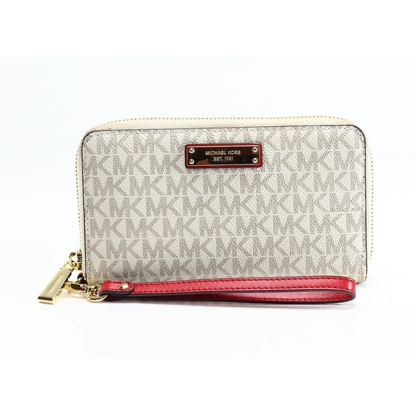 red michael kors wristlet