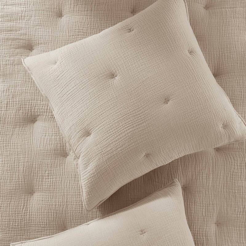 Harbor House Breeze Cotton Gauze Embroidered Quilt Set
