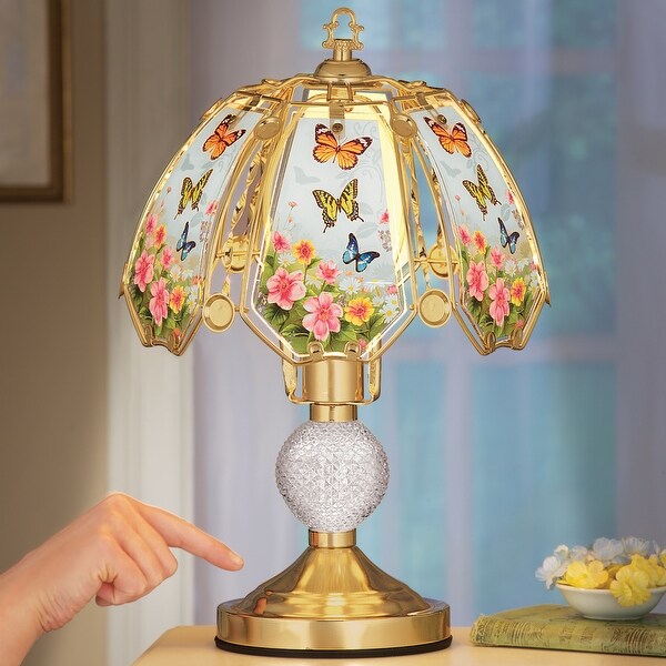 Touch lamp glass shade hot sale