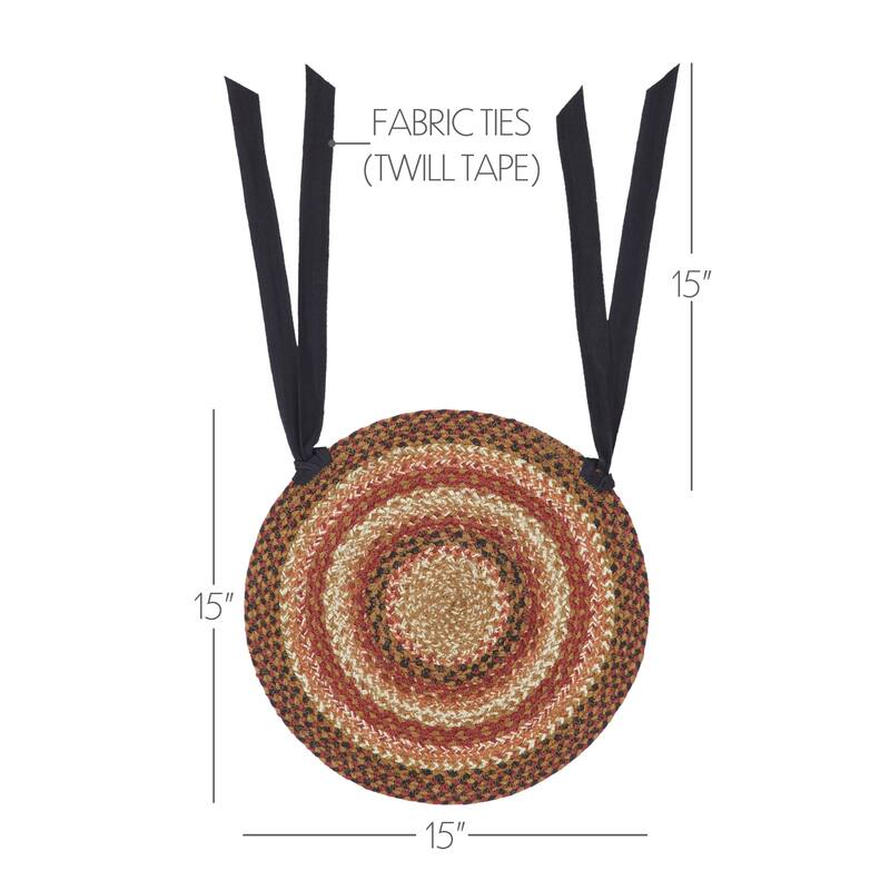 Ginger Spice Jute Chair Pad