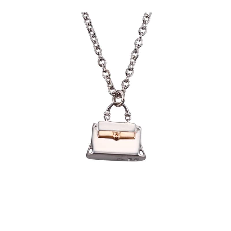 Salvatore Ferragamo Sterling Silver Pendant Necklace - White - 16 Inch