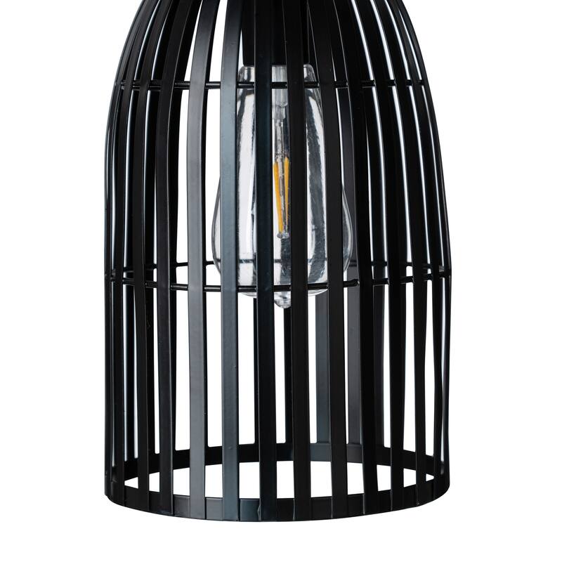 Glitzhome 9.75"H Metal Woven Solar Powered Outdoor Hanging Lantern