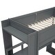 preview thumbnail 8 of 22, Gaming Loft Bed with Desk, LED & Charging Station, Mulfunctional Wood Loft Bed Frame with Storage Shelves & Drawer