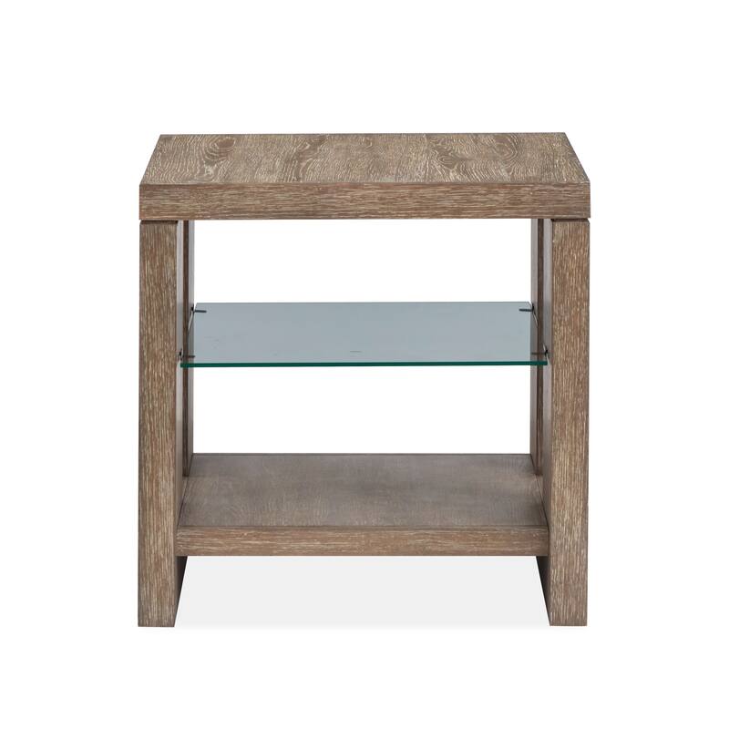 Magnussen Home Conway Spiced Brown Rectangular End Table - 24''W x 26''D x 24''H