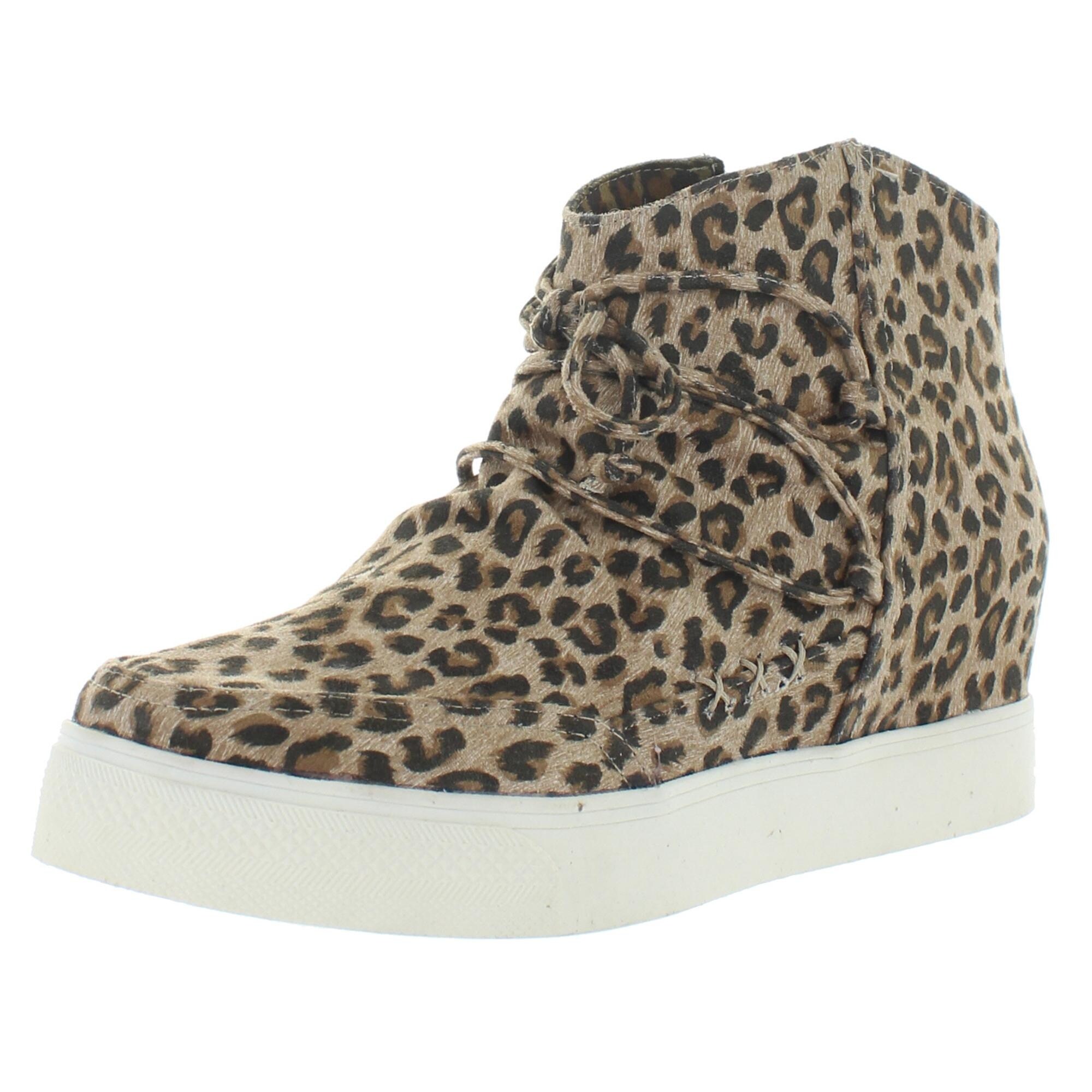 leopard sneaker boots