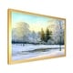 preview thumbnail 2 of 8, Designart 'Green Trees In Beautiful Winter Landscape' Traditional Framed Art Print