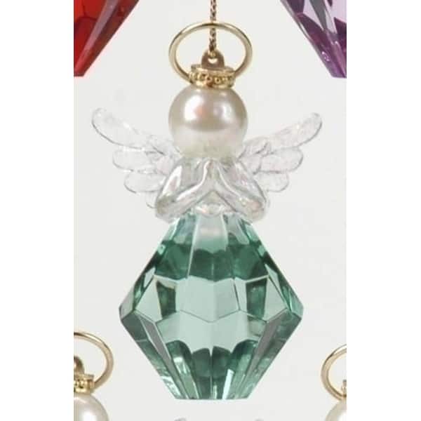 Shop Pack Of 12 May Birthstone Acrylic Christmas Angel Ornaments