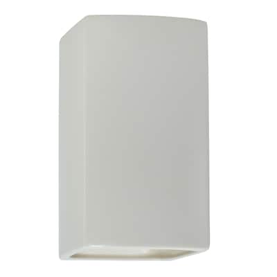 Justice Design Ambiance - Large Rectangle Wall Sconce - Open Top & Bottom - Replaceable Bulb