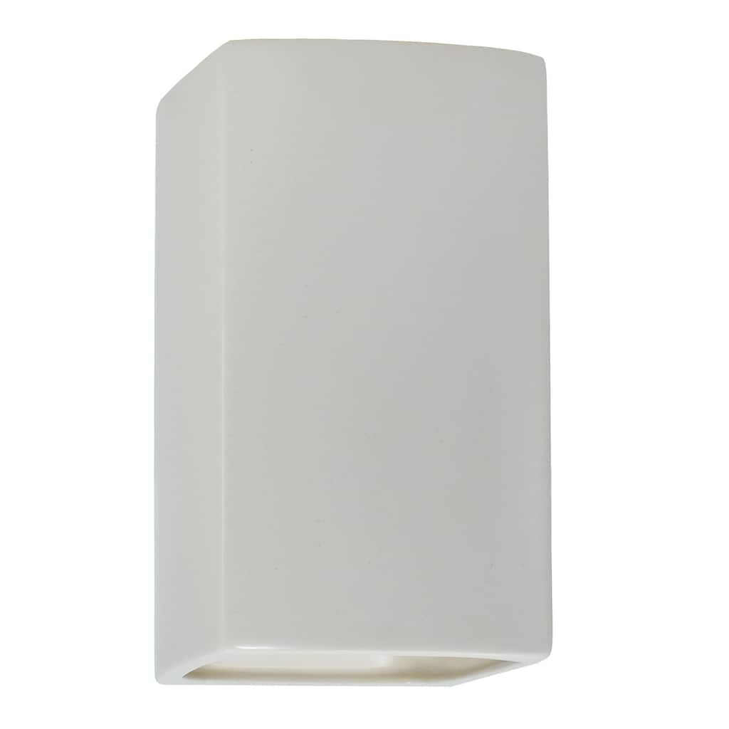 Justice Design Ambiance - Large Rectangle Wall Sconce - Open Top & Bottom - Replaceable Bulb