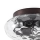 preview thumbnail 33 of 55, Modern Farmhouse 2-light Water Pattern Hammered Glass Flush Mount 9in