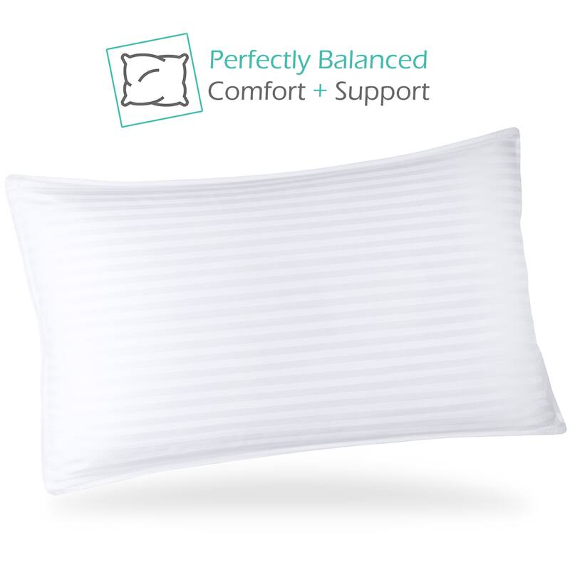 Nestl 100% Cotton Cover Premium Plush Down Alternative Bed Pillow