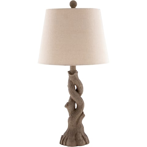 Zatarra Faux Weathered Wood 24-inch Table Lamp - 24"H x 12"W x 12"D